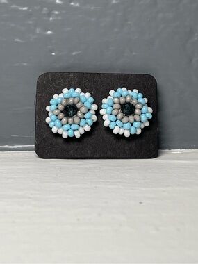 Huichol Beaded Stud Earrings